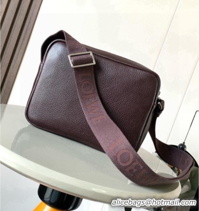 Fashion Discount Loewe Medium Pebble messenger bag in supple grained calfskin Cinnabar 9094 Red 2025