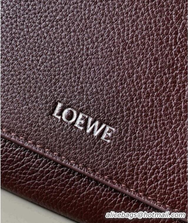 Fashion Discount Loewe Medium Pebble messenger bag in supple grained calfskin Cinnabar 9094 Red 2025
