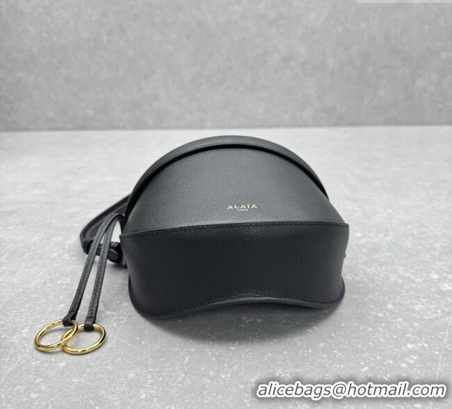 New Design Alaia Hip Belt Bag in Calfskin Leather 4495 Black 2025