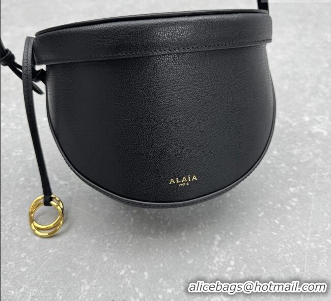 New Design Alaia Hip Belt Bag in Calfskin Leather 4495 Black 2025