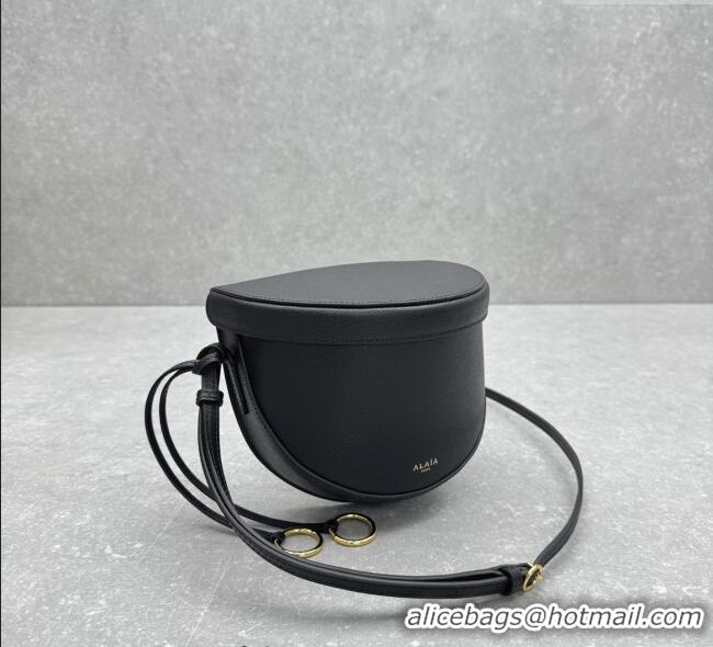 New Design Alaia Hip Belt Bag in Calfskin Leather 4495 Black 2025