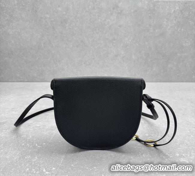 New Design Alaia Hip Belt Bag in Calfskin Leather 4495 Black 2025