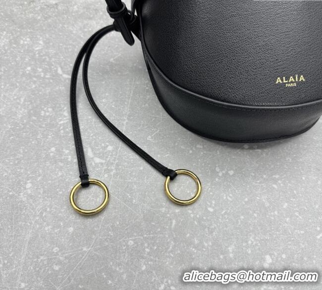 New Design Alaia Hip Belt Bag in Calfskin Leather 4495 Black 2025