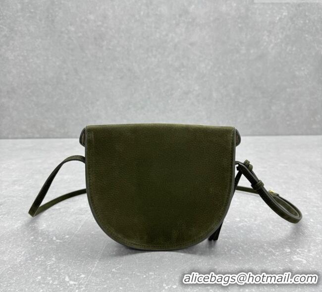 Top Grade Alaia Hip Belt Bag in Nubuck Leather 4495 Green 2025