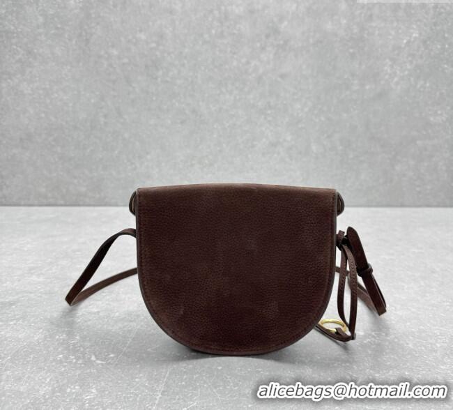 Luxury Discount Alaia Hip Belt Bag in Nubuck Leather 4495 Brown 2025