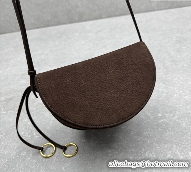 Luxury Discount Alaia Hip Belt Bag in Nubuck Leather 4495 Brown 2025