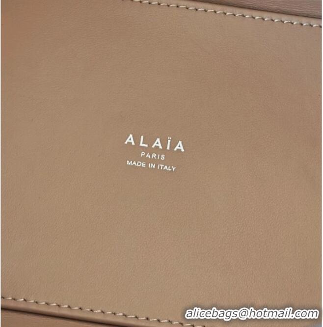 Best Price Alaia Mina Tote Bag in Vienne Openwork Suede 8819L Dark Brown 2025