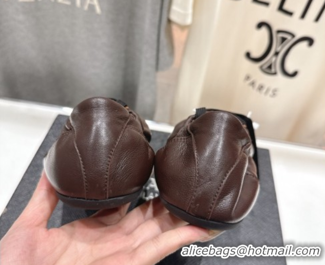 Good Looking Prada Collapse Nappa Leather Sneakers Brown 2025 1E989N 1027105