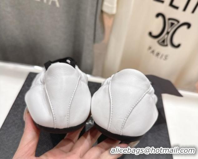 Best Price Prada Collapse Nappa Leather Sneakers White 1E989N 1027106