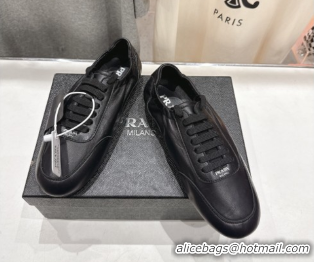 Best Product Prada Collapse Nappa Leather Sneakers Black 2025 1E989N 1027107
