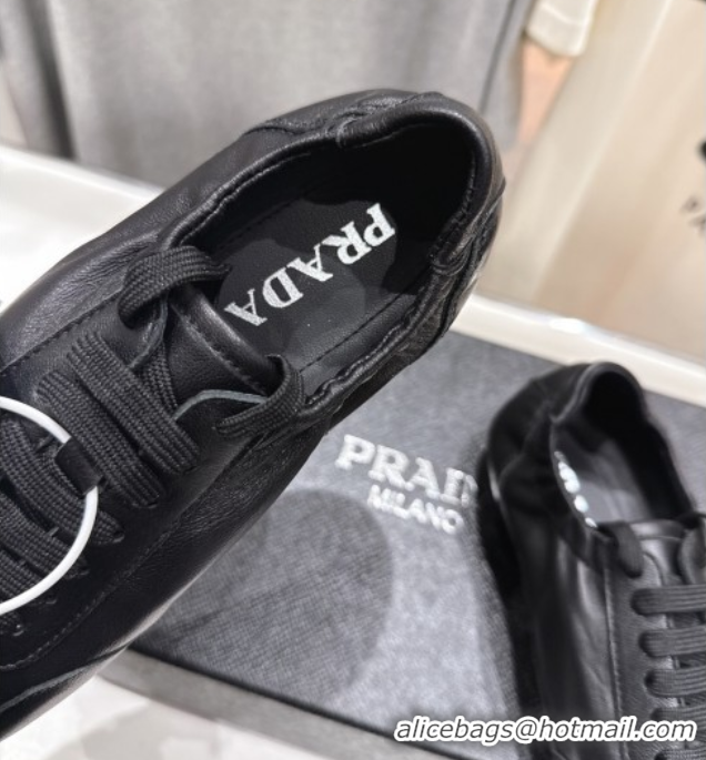 Best Product Prada Collapse Nappa Leather Sneakers Black 2025 1E989N 1027107