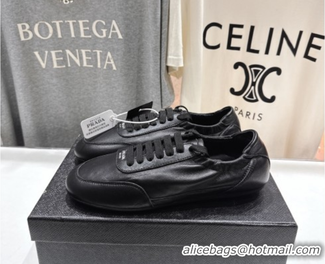 Best Product Prada Collapse Nappa Leather Sneakers Black 2025 1E989N 1027107