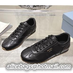 Shop Duplicate Prada Suede Sneakers Black 2025 1E152O 1027108