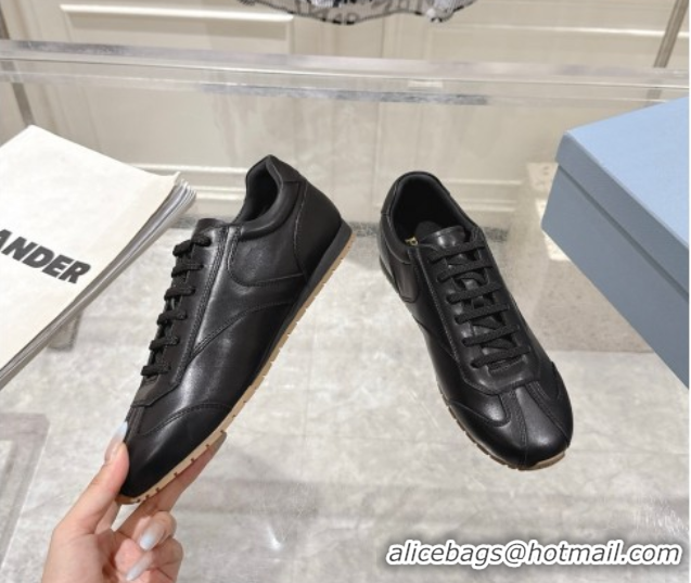 Shop Duplicate Prada Suede Sneakers Black 2025 1E152O 1027108