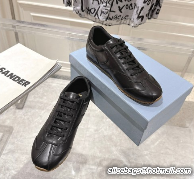 Shop Duplicate Prada Suede Sneakers Black 2025 1E152O 1027108