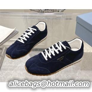Pretty Style Prada Suede Sneakers Blue 2025 1E152O 1027109