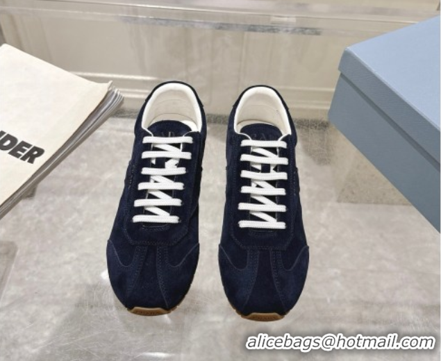 Pretty Style Prada Suede Sneakers Blue 2025 1E152O 1027109