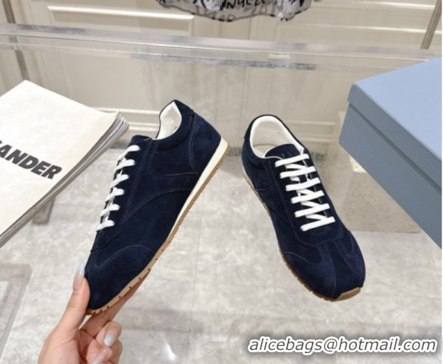 Pretty Style Prada Suede Sneakers Blue 2025 1E152O 1027109