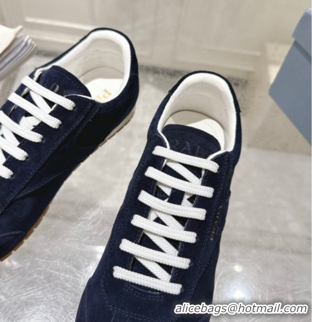 Pretty Style Prada Suede Sneakers Blue 2025 1E152O 1027109