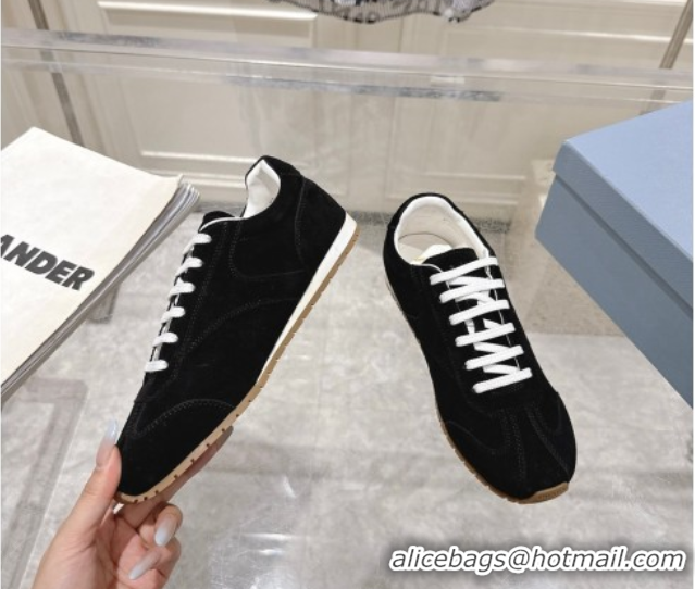 Durable Prada Suede Sneakers Black 2025 1E152O 1027111