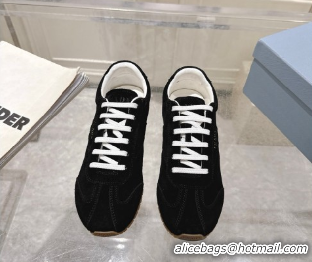 Durable Prada Suede Sneakers Black 2025 1E152O 1027111