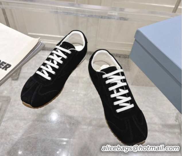 Durable Prada Suede Sneakers Black 2025 1E152O 1027111