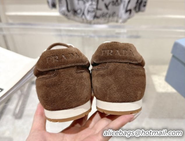 Sumptuous Prada Suede Sneakers Brown 2025 1E152O 1027112