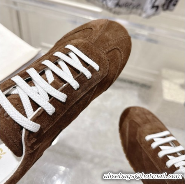 Sumptuous Prada Suede Sneakers Brown 2025 1E152O 1027112