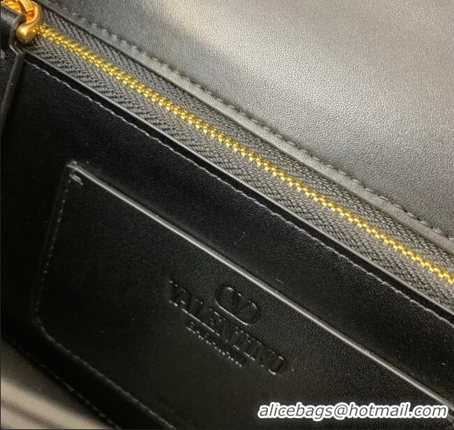 Trendy Design Valentino Vain Shoulder Bag With Handle In Shiny Calfskin Leather 2017 Black 2025