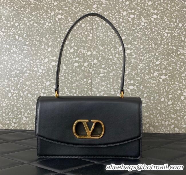 Trendy Design Valentino Vain Shoulder Bag With Handle In Shiny Calfskin Leather 2017 Black 2025