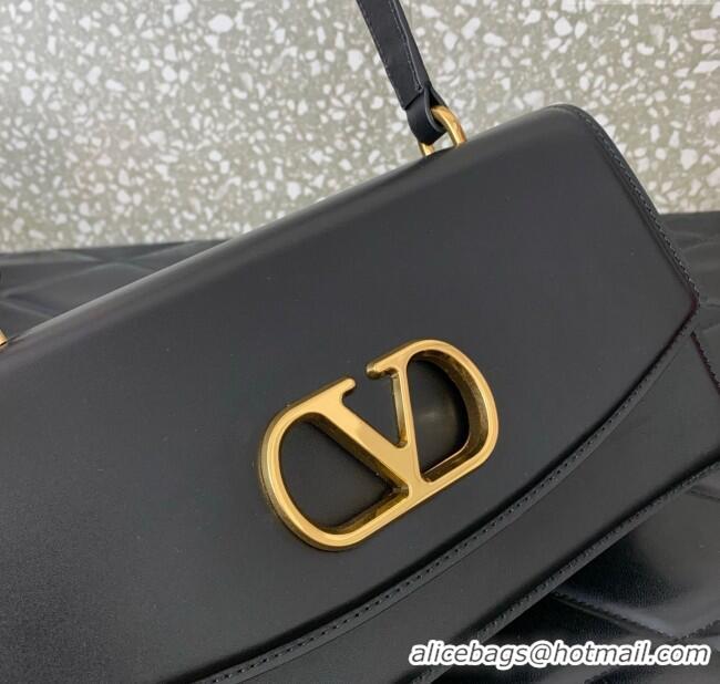 Trendy Design Valentino Vain Shoulder Bag With Handle In Shiny Calfskin Leather 2017 Black 2025