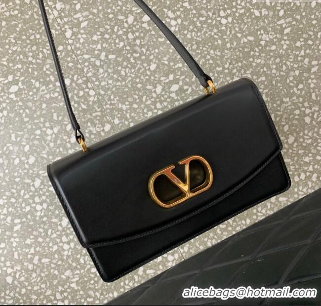 Trendy Design Valentino Vain Shoulder Bag With Handle In Shiny Calfskin Leather 2017 Black 2025
