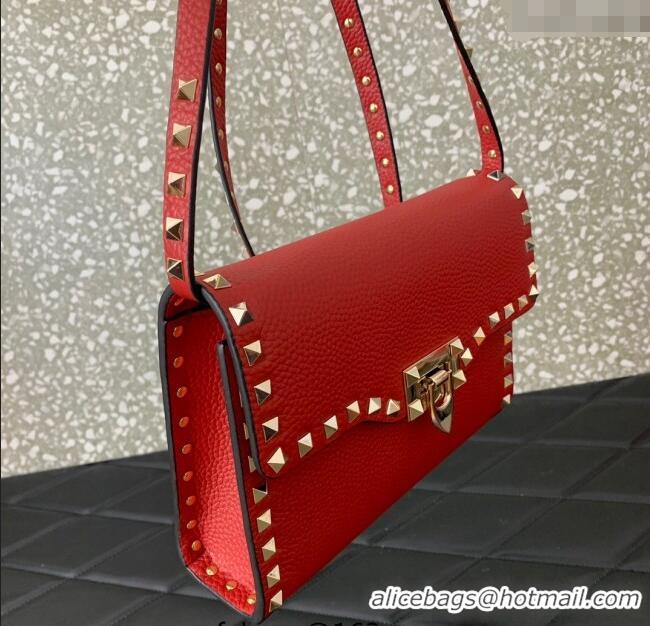 Market Sells Valentino Small Rockstud Grainy Calfskin Crossbody bag VLTN0322 Red 2025
