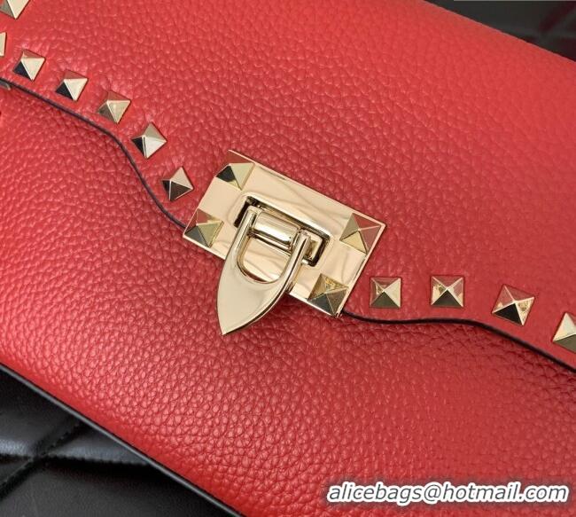 Market Sells Valentino Small Rockstud Grainy Calfskin Crossbody bag VLTN0322 Red 2025