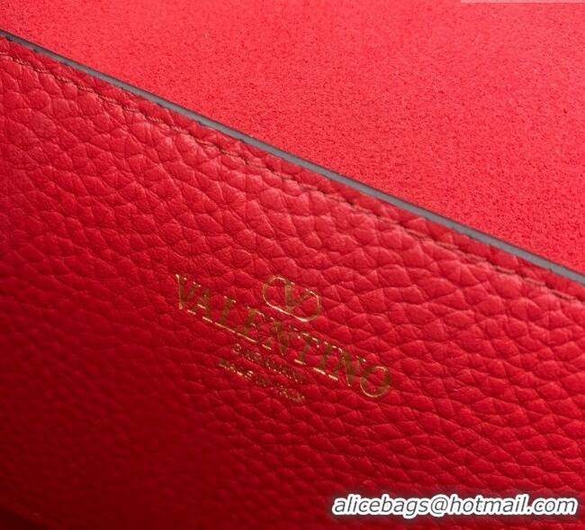 Market Sells Valentino Small Rockstud Grainy Calfskin Crossbody bag VLTN0322 Red 2025