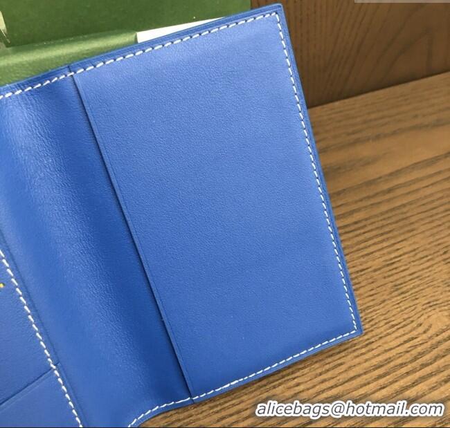 Luxury Discount Goyard Grenelle Passport Cover G8502 Bright Blue 2025