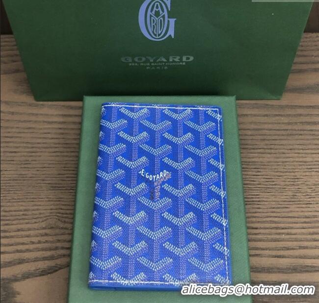 Luxury Discount Goyard Grenelle Passport Cover G8502 Bright Blue 2025