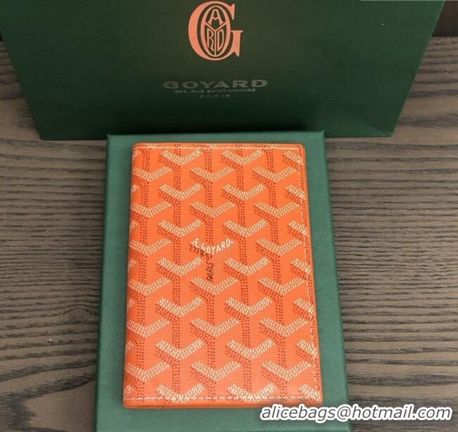 Top Design Goyard Grenelle Passport Cover G8502 Orange 2025
