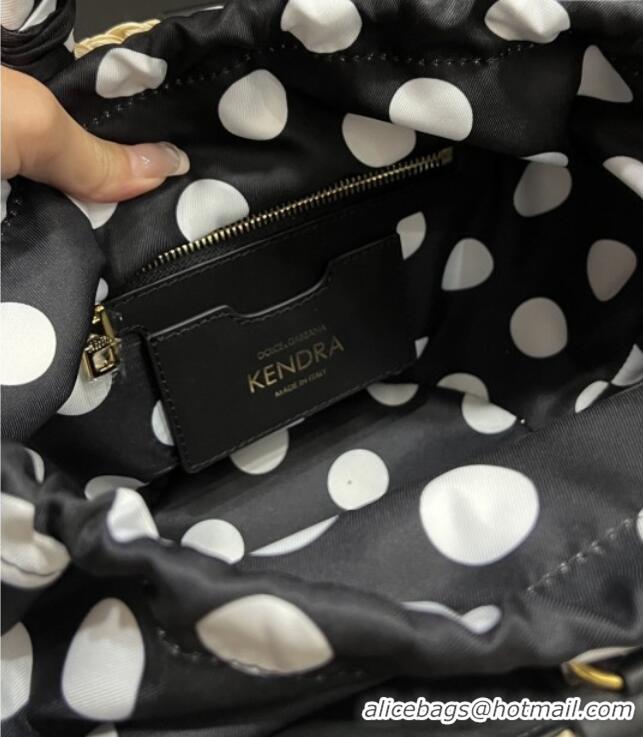 Best Price Discount Dolce&Gabbana Small Straw Shopper Bag 2828 Black 2025