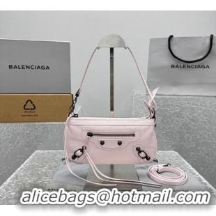 Trendy Design Balenciaga Le City Moto Small Shoulder Bag in Arena Storico Lambskin 92601 Petal Pink 2025