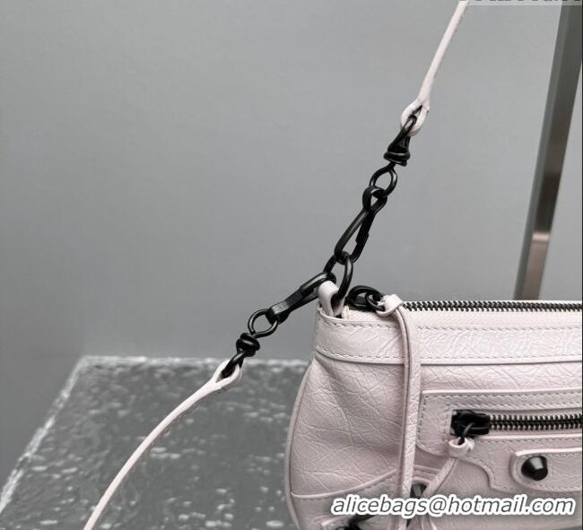 Trendy Design Balenciaga Le City Moto Small Shoulder Bag in Arena Storico Lambskin 92601 Petal Pink 2025