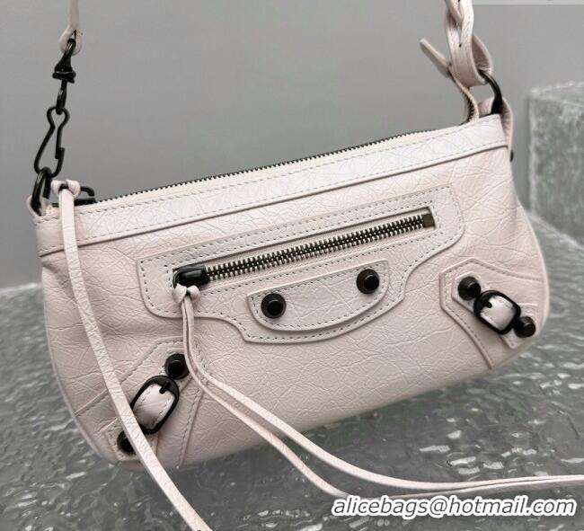 Trendy Design Balenciaga Le City Moto Small Shoulder Bag in Arena Storico Lambskin 92601 Petal Pink 2025