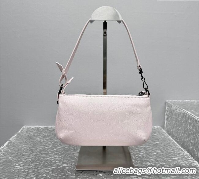 Trendy Design Balenciaga Le City Moto Small Shoulder Bag in Arena Storico Lambskin 92601 Petal Pink 2025