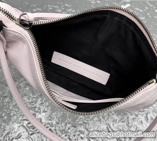 Trendy Design Balenciaga Le City Moto Small Shoulder Bag in Arena Storico Lambskin 92601 Petal Pink 2025