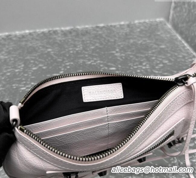 Trendy Design Balenciaga Le City Moto Small Shoulder Bag in Arena Storico Lambskin 92601 Petal Pink 2025