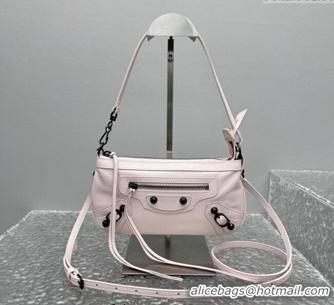 Trendy Design Balenciaga Le City Moto Small Shoulder Bag in Arena Storico Lambskin 92601 Petal Pink 2025