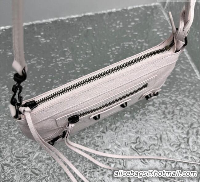 Trendy Design Balenciaga Le City Moto Small Shoulder Bag in Arena Storico Lambskin 92601 Petal Pink 2025