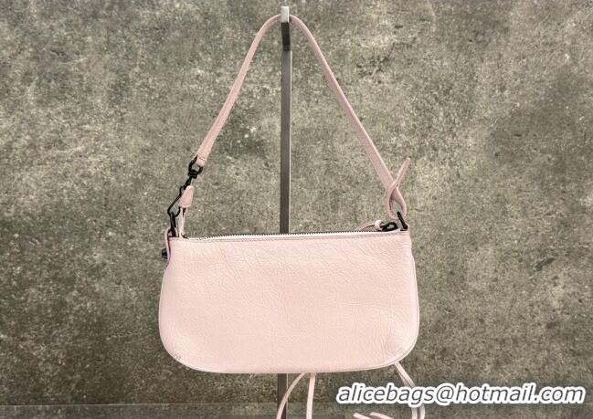 Affordable Price Balenciaga Le City Pouch Bag On Strap in Arena Storico Lambskin 0904 Petal Pink 2025