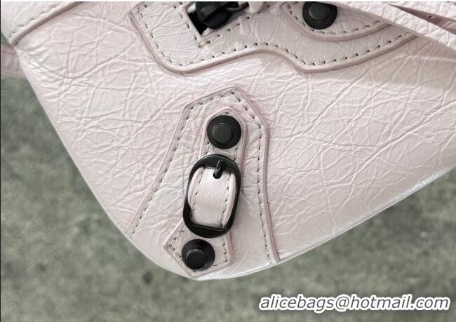 Affordable Price Balenciaga Le City Pouch Bag On Strap in Arena Storico Lambskin 0904 Petal Pink 2025
