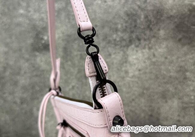 Affordable Price Balenciaga Le City Pouch Bag On Strap in Arena Storico Lambskin 0904 Petal Pink 2025